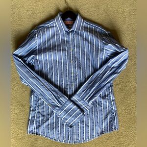 Thomas Pink slim fit prestige striped cotton shirt. Size 16”/41cm.